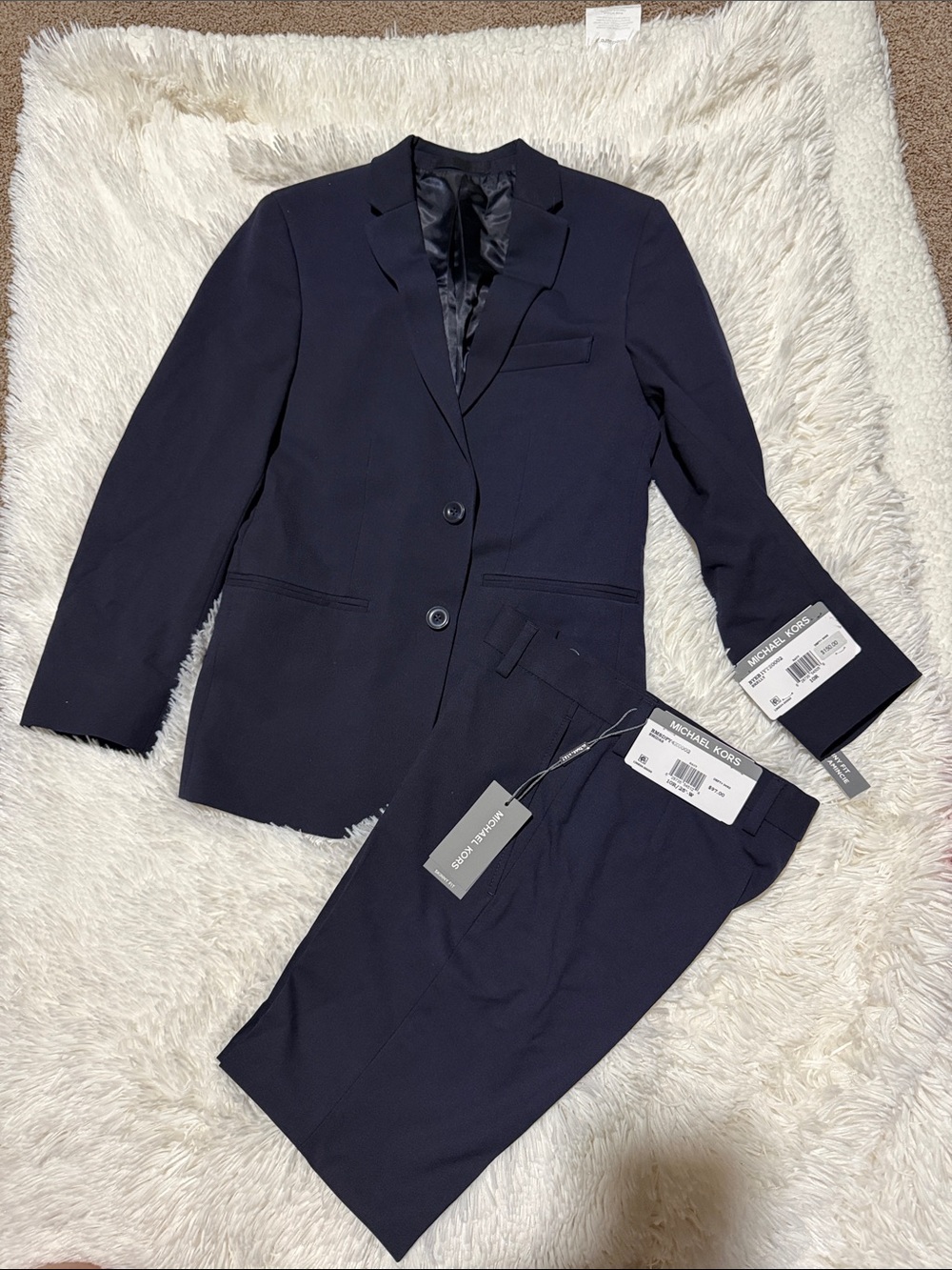 Michael Kors Navy Blue Kids Two-Piece Suit Blazer & Pants